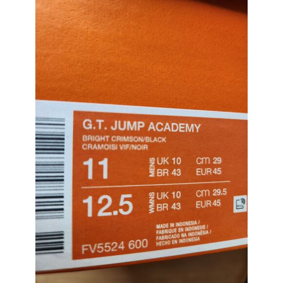 Nike G.T. Jump Academy Men’s 11 – Bright Crimson/Black – Basketball Sneakers - Picture 8 of 13